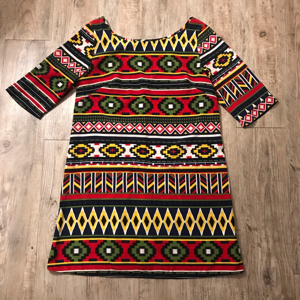 Francesca’s Aztec Print Shift Dress
